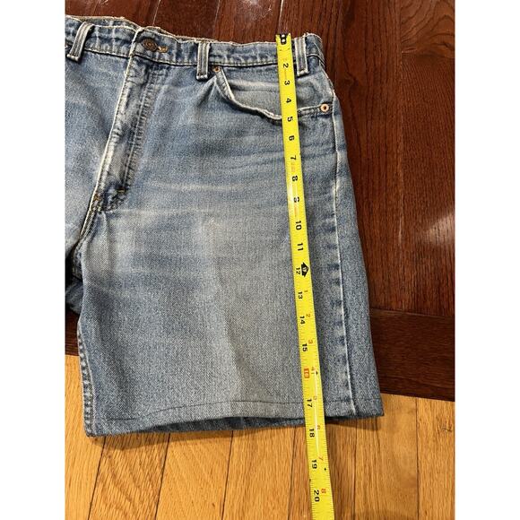 Vintage Levis Cut Off Shorts Mens 38 Blue Jorts Denim Jeans Washed Out Faded 505 - Picture 11 of 14